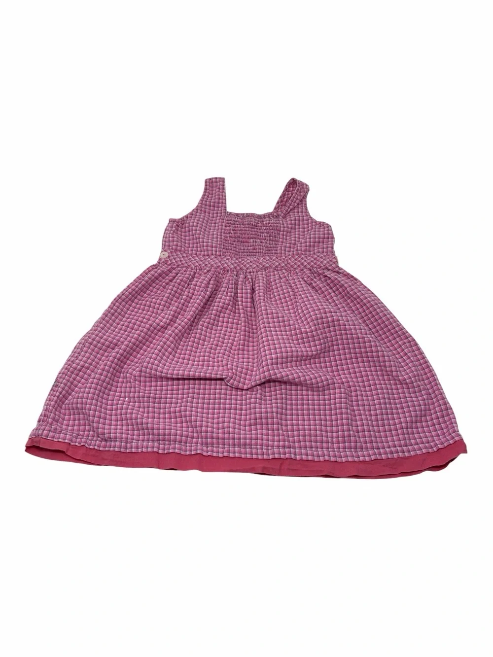 Cornelloki Pink Plaid Smocked Dress Size 2 Sundress April Cornell Embroidered 2T